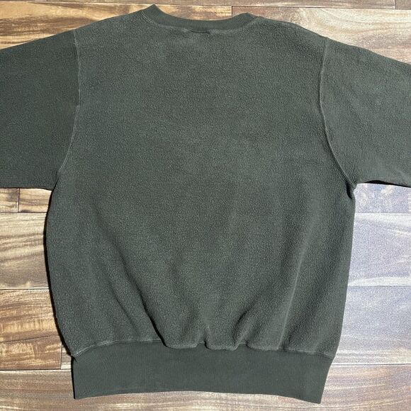 Vtg Champion Sweatshirt Men’s M Crewneck Pullover Spell Out Script Logo Green - Picture 9 of 9